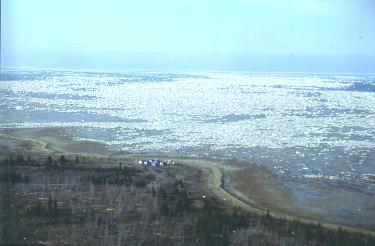 akimiski station from the air
