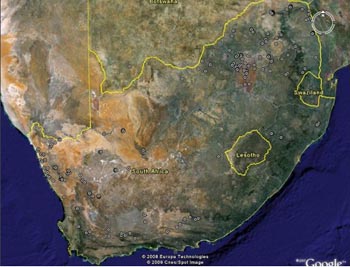 Engelbrecht Collecting Localities 2008