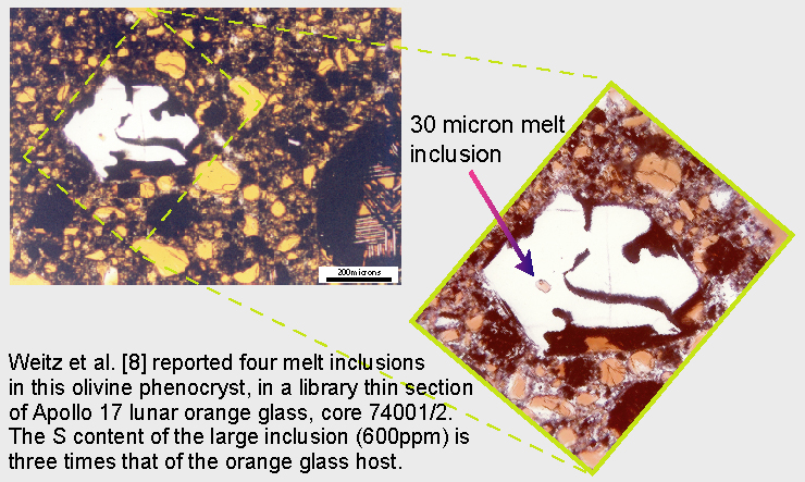 Olivine w/ melt inclusion