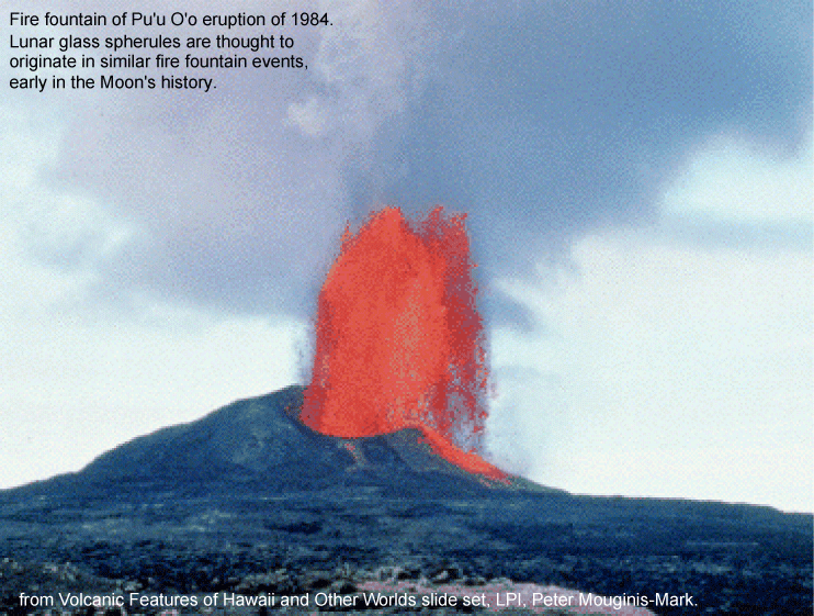 Fire Fountain (credit P. Mouginis-Mark, LPI)