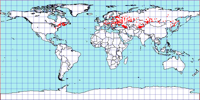 Halticus apterus coordinates