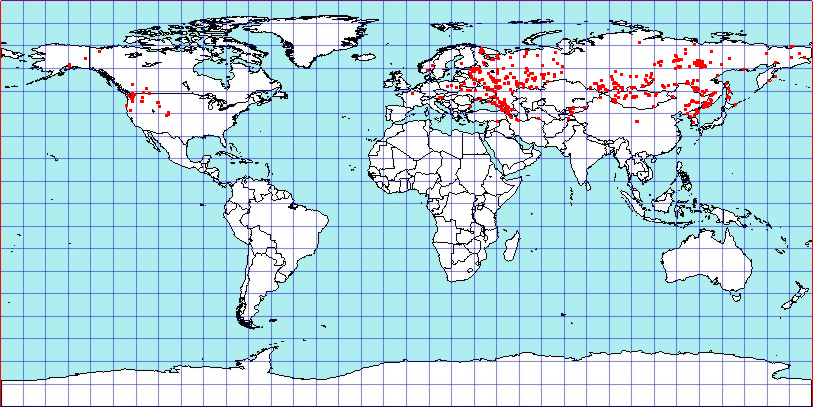 Lygus rugulipennis coordinates