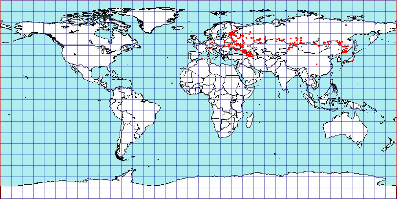 Strongylocoris leucocephalus coordinates