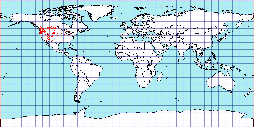 Trigonotylus americanus coordinates