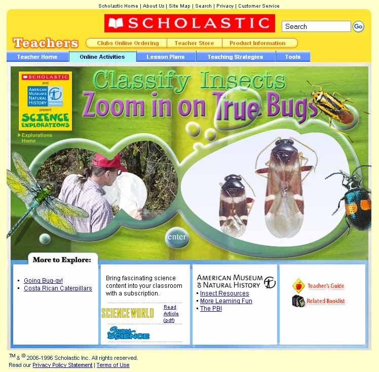 Scholastic website