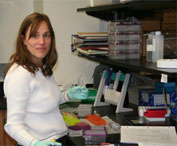 Eugenia Naro-Maciel in the lab